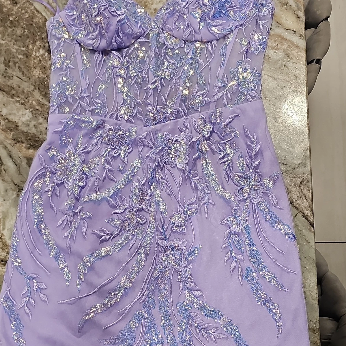 ebay beaded dresses Scala 61331 Beaded Prom Fitted Long Gown main image 1