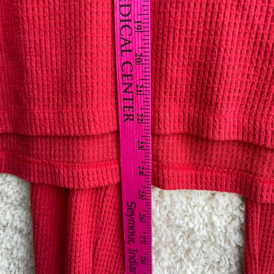 Conjunto de pijama Aerie para mujer mediano XS rojo camisa térmica y pantalón 2 piezas ropa de dormir Foto 4 de 4