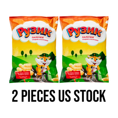 Sweet Corn Sticks RUZIK Vanila, Курузные Палочки Рузик Ваниль 90Gx2