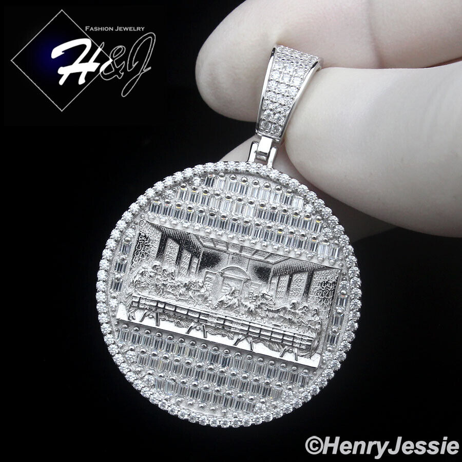 MEN 925 STERLING SILVER ICY CZ GOLD PLATED/SILVER LAST MEN 925 STERLING SILVER ICY CZ GOLD PLATED/SILVER LAST