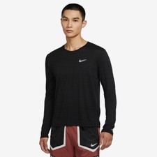 Nike Dry Dri-FIT Miler Men's Long Sleeve Top Running Training Gym Light weight