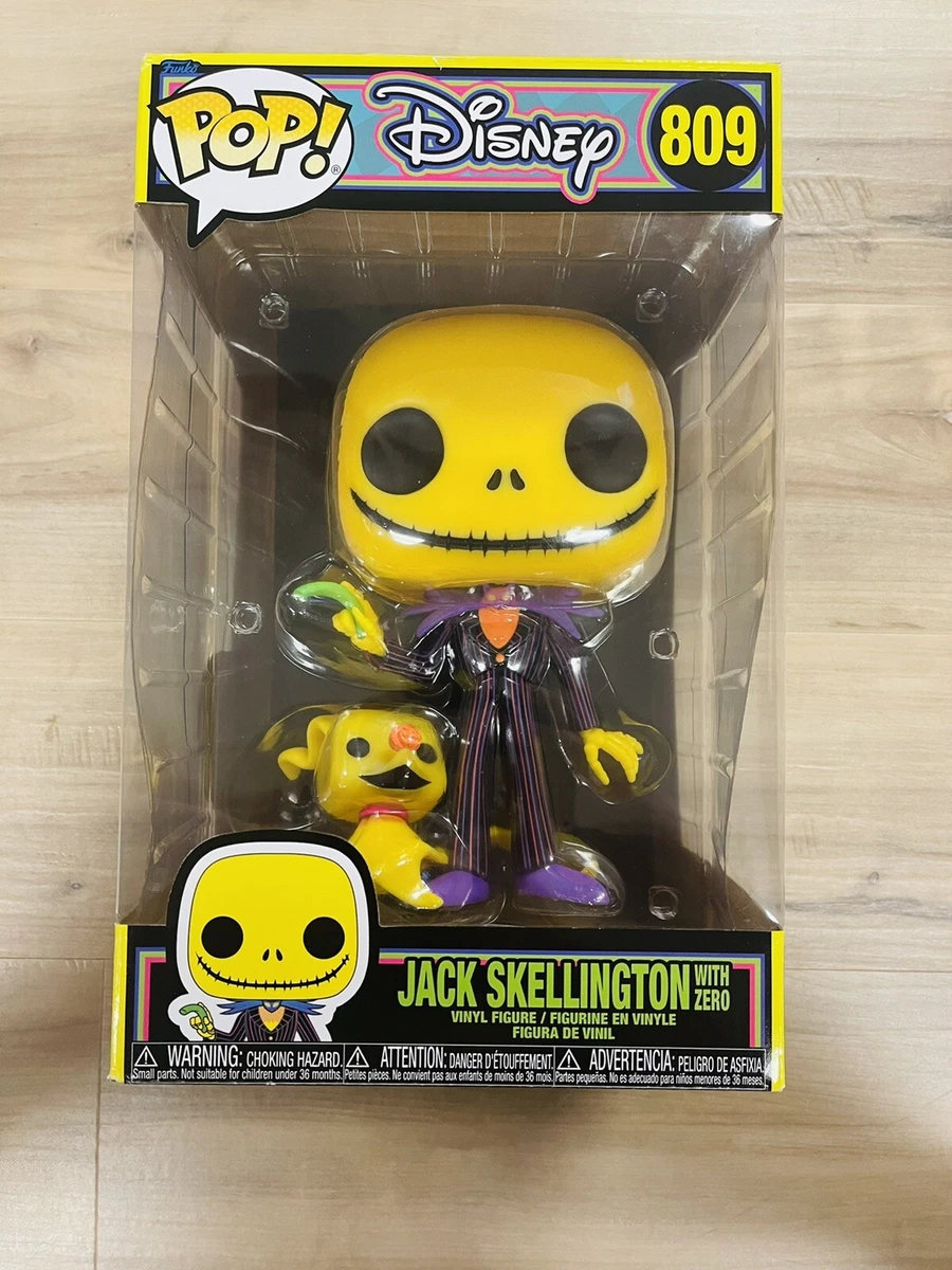 Funko POP! Jack Skellington With Zero Jumbo Blacklight 809