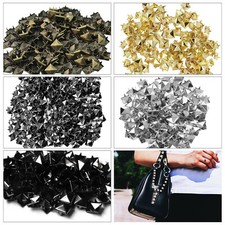 Pyramid Studs Metal Square Shape for Leather Craft Handbags Purses 6/8/9/12mm