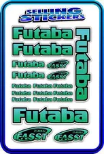 FUTABA SERVO RADIO RX TX 2.4G FLIGHT REMOTE CONTROL STICKERS FASST BLUE GREEN B