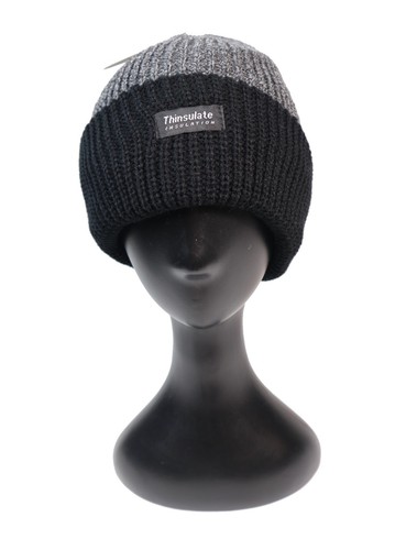 Thinsulate Knitted Thermal Beanie in Black, Brown, Grey, Mustard, Navy, Red - Picture 7 of 19