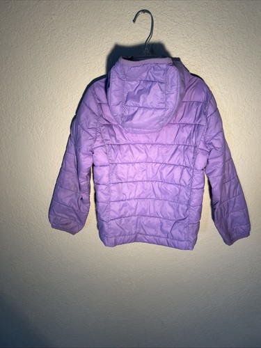 Gap Kids Girls Purple Puffer Coat Hood Purple Primaloft Coat Jacket Size Small - Picture 3 of 4