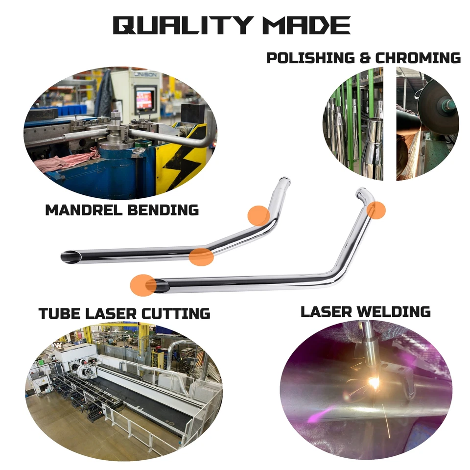 IRON GROWL 2.0'' Drag Pipes for Harley Davidson Softail Exhaust 1986-2006 Models - Image 4 of 4