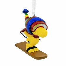 Peanuts Charlie Brown Hallmark Ornament - Woodstock Snowboard - New In Box