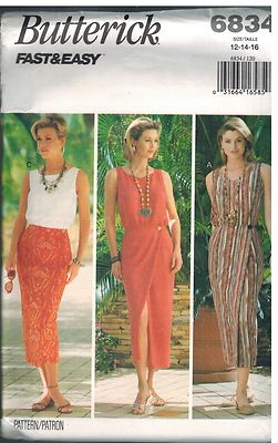 6834 UNCUT Butterick SEWING Pattern Misses Loose Fitting Pullover Top ...