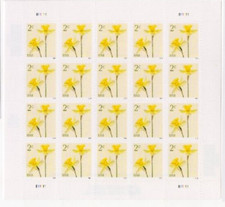 USPS Flowers Daffodils Sheet of 20 Stamps - MNH In stock 5898 