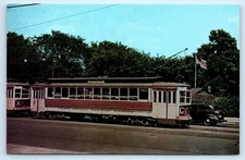 POSTCARD Third Avenue Railway 485 Bronx Park New York Train Railroad