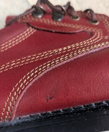 Hotter Oxblood Leather Lace Up Shoes Chunky Sole UK 8 Free P&P - Picture 7 of 9