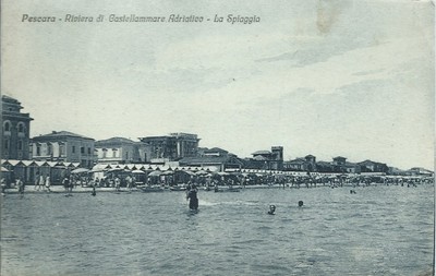 Pescara - Riviera di Castellammare Adriatico - La Spiaggia - travelled 1930