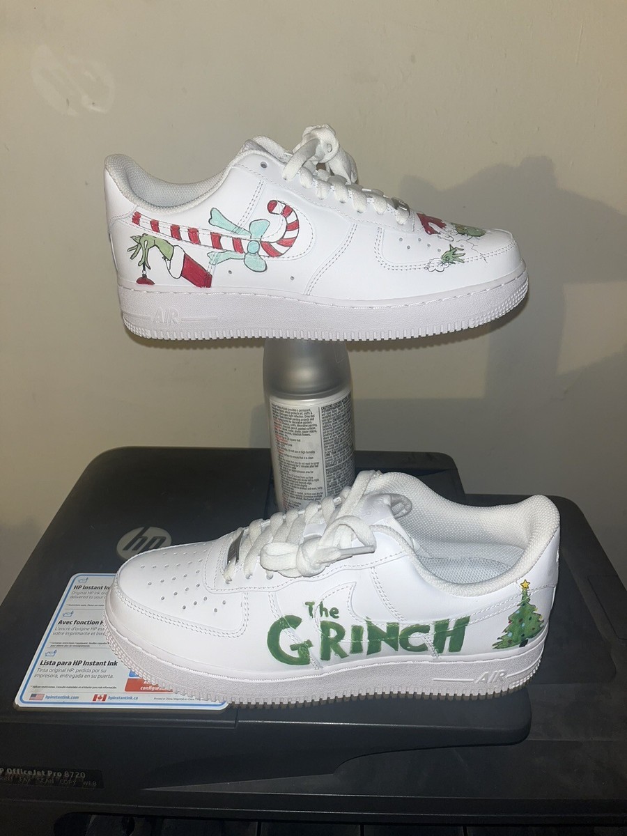 Nike Air Force Customs The Grinch Stole Christmas Size Men's
