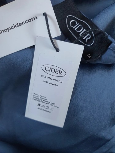 CIDER ILLUSION BLUE SATIN RUCHED MIDI DRESS SIZE M UK 10 BNWT | eBay