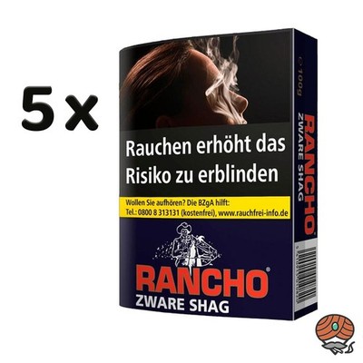 Rancho Zware Shag Zigarettentabak 5x 100g Pouch