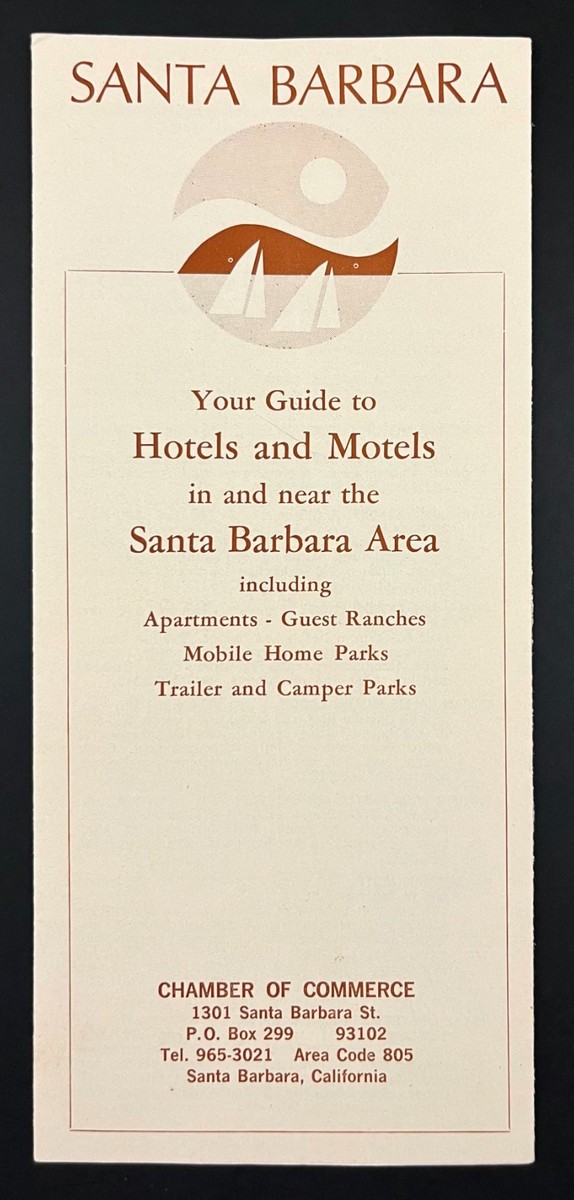 1970s Santa Barbara California Hotels Motels Sightseeing VTG