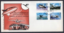 NAVE AVIAZIONE DORMIER IDROVOLANTE ZEPPELIN 1984 GAMBIA FDC