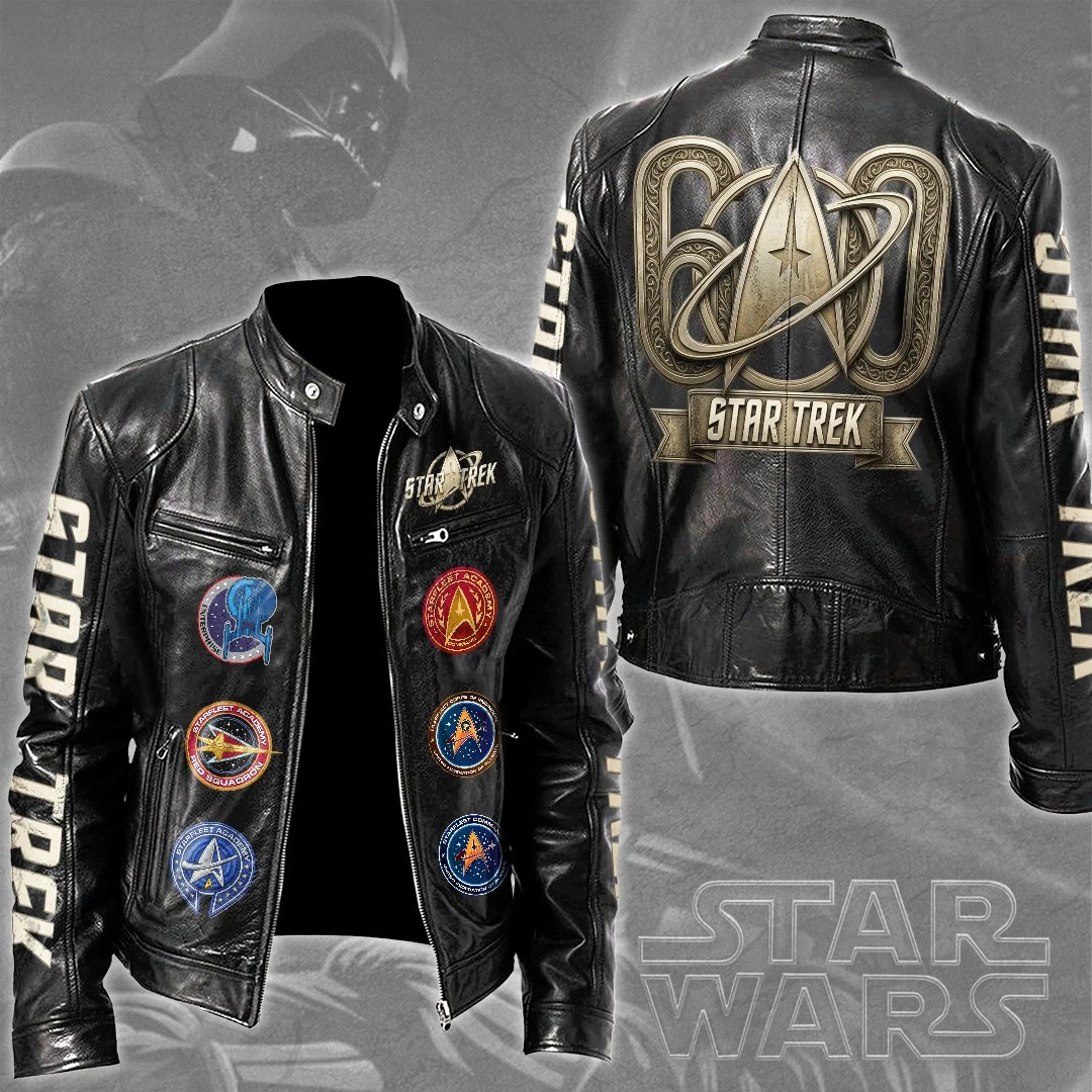 Star Trek Motorcycle Leather Jacket Trending Fast Ship image 1