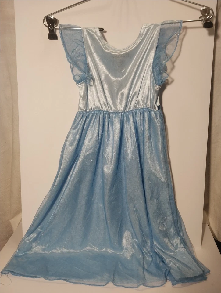 Vestido Disney Frozen Princesa Elsa Brilhante Floco de Neve Fantasia Camisola Cosplay 4T - Imagem 4 de 4