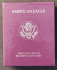 1990 S American Silver Eagle - Choice Proof Bullion $1 Coin OGP COA Q-7590s