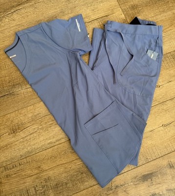 Barco Skechers Womens Light Blue Medical Scrubs Set Sz Medium/Medium Tall NEW