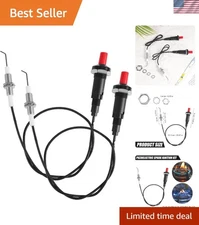 2-Pack Piezo Igniter Kit for BBQ & Gas Fireplace - Reliable Spark Ignition