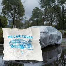 Clear Plastic Disposable Car Cover Temporary Universal Garage Rain Dust 1 Pack Clear Plastic Disposable Car Cover Temporary Universal Garage Rain Dust 1 Pack