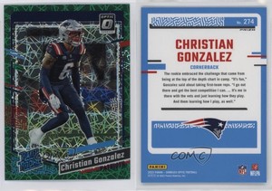 2023 Donruss Optic Rated Green Velocity Prizm Christian Gonzalez #274 Rookie RC