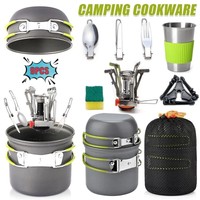 Camping Geschirr Set Teiliges Outdoor Kochgeschirr Aluminium Camping TöPfe De