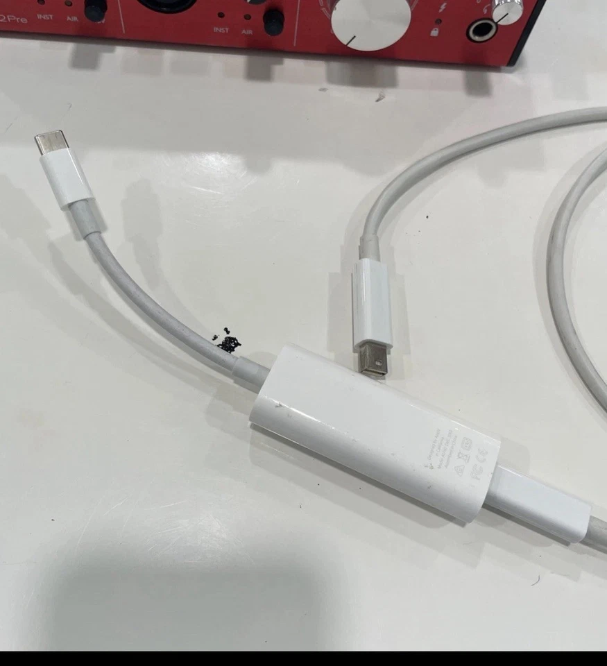 Focusrite Clarett 2Pre Thunderbolt Audio Interface **With Cable And Adapter** - Image 4 of 4