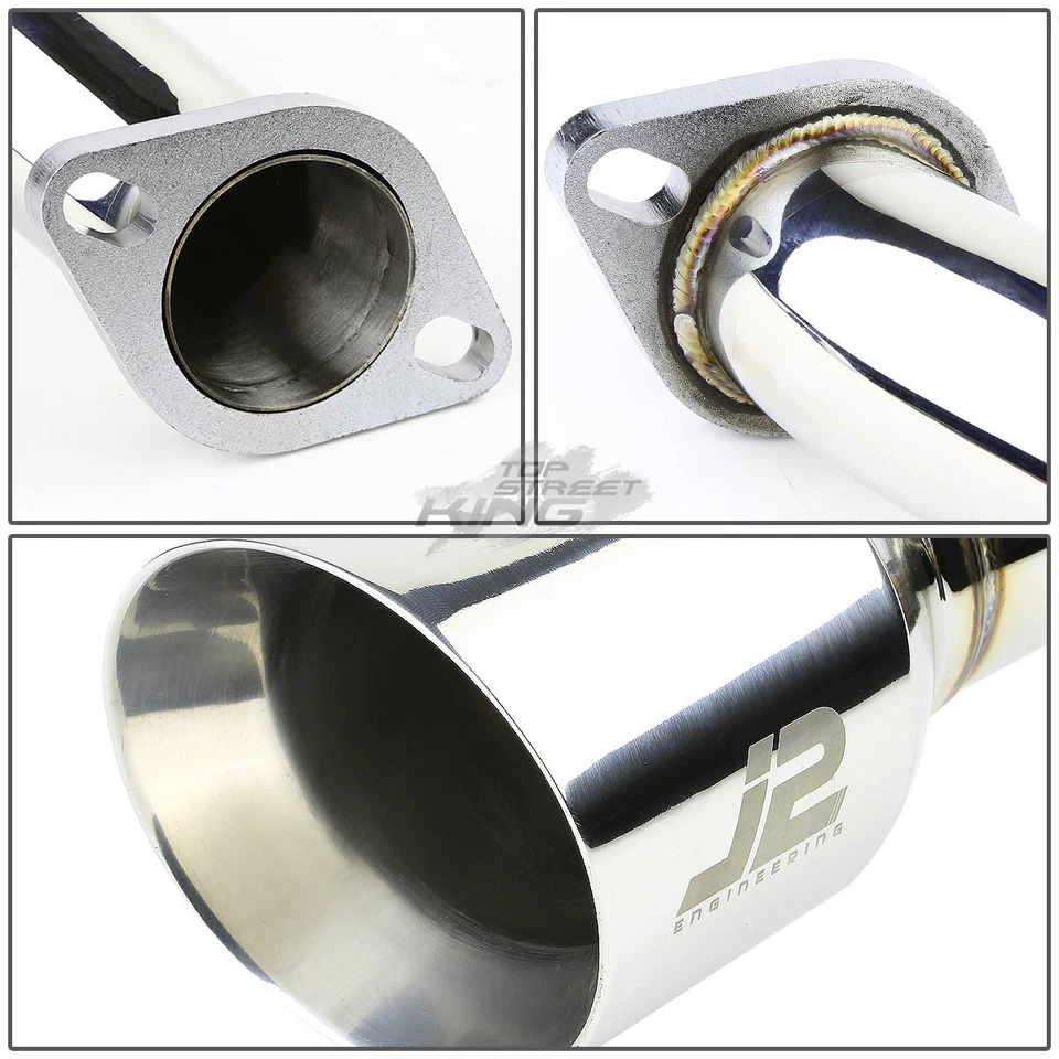 KIT SILENCIADOR ESCAPE CARRERAS CATBACK PUNTA ENROLLADA J2 PARA 13-21 FRS/BRZ GT86 FA20 4" Foto 2 de 4