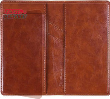 GNEGNI Leather Checkbook Cover with Built-In Divider Pen Holder for Men Women Ch