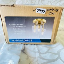 3 Light Farmhouse Semi Flush Mount Ceiling Light Gold With Shade 8.75 in