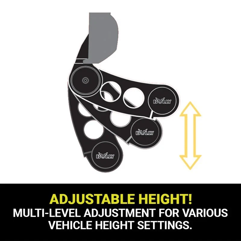 2x Side Step Polished Aluminum Bracket 3" Stainless Steel Tube Adjustable 350lbs - Image 4 of 4