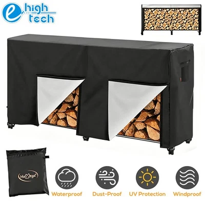 Firewood Log Rack Cover Waterproof Outdoor Dry Wood Storage Holder Protect Tarp - Image 1 of 4