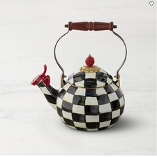 Mackenzie-Childs Courtly Check Whistling Tea Kettle
