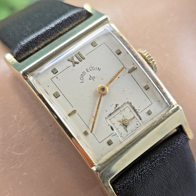 Vintage LORD-ELGIN men's manual wind watch Grade 559 21Jewels 14K GF 1947