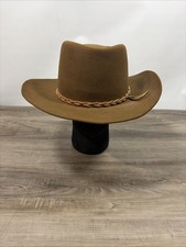 Vintage J. B. Stetson Co. 4X Beaver XXXX Cowboy Hat Size 7 5/8 Tan Brown