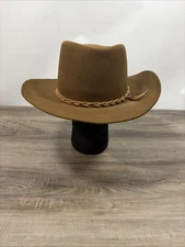 Vintage J. B. Stetson Co. 4X Beaver XXXX Cowboy Hat Size 7 5/8 Tan Brown