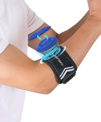 New Upgraded Tennis & Golfers Elbow Brace with Two 3D Pads, Targeted Support ...