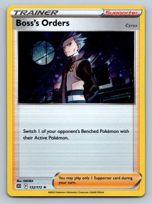 Boss's Orders 132/172 Cosmos Holo Rare Brilliant Stars Pokemon TCG NM
