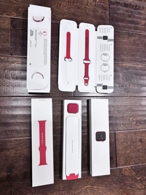 Apple Watch Series 6 40mm Aluminum Case Red Sport Band Smart Watch