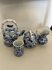 Vintage Made in Japan Blue And White Tea Set