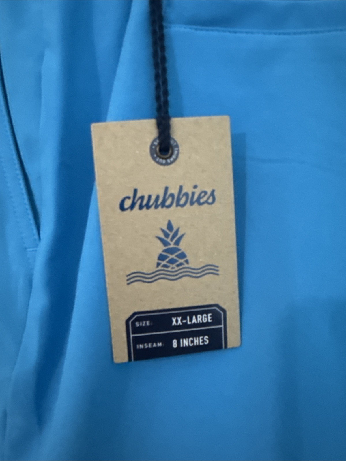 NWT Men’s Chubbies Everywear Shorts Blue Barracuda 2XL