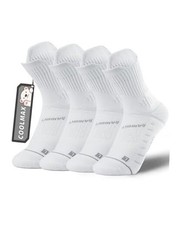 Coolmax Compression Boys Youth Running Basketball Socks 4 5-8 Years White