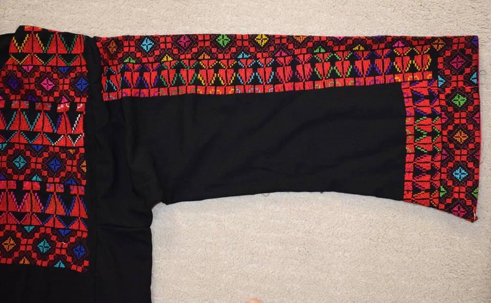 Vestido caftán beduino Tatreez Thobe bordado a mano palestino-caftán étnico - Imagen 3 de 4