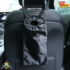 1 pc Car Seat Back Trash Bag Oxford Cloth Hanging Garbage Storage Organizer