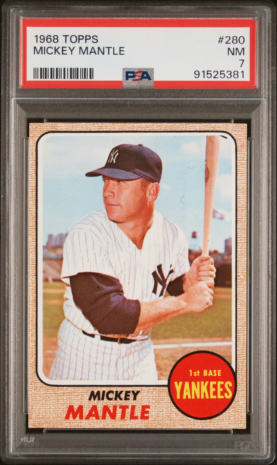 1968 Topps Mickey Mantle #280 PSA 7