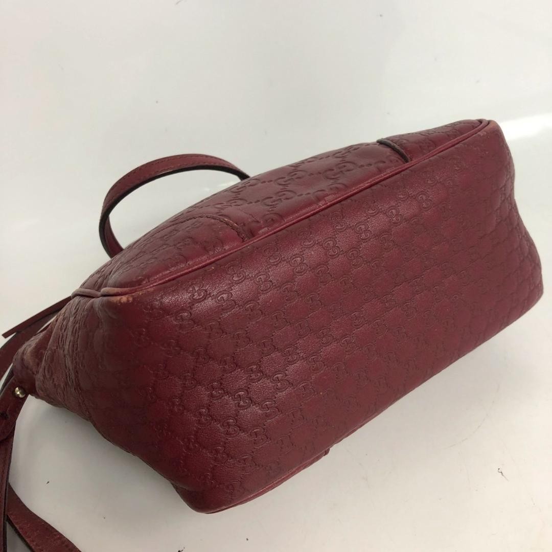 GUCCI GG Pattern Leather Tote Bag Pink Women’s Used Authentic thumbnail 4